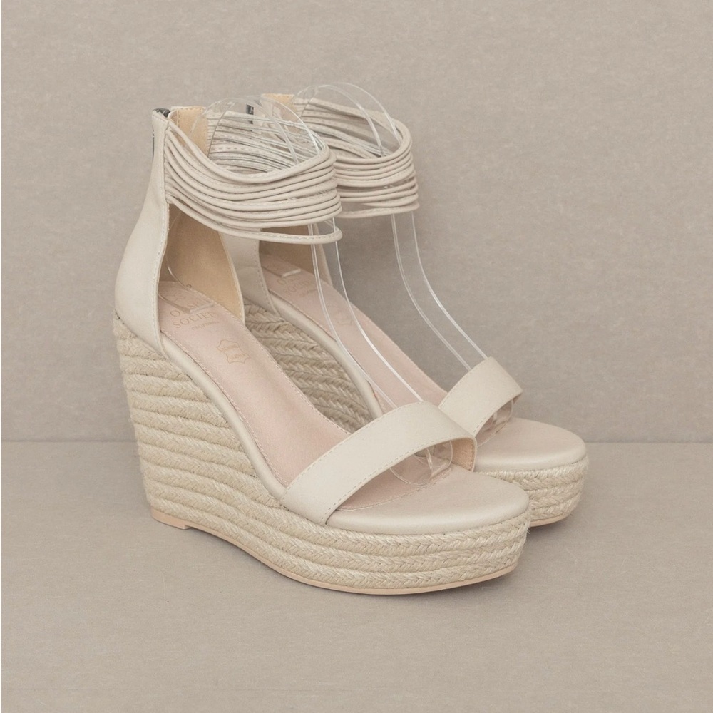 Oasis society Rosalie beige wedges
